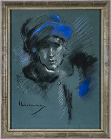 Hugo von Habermann - Dame mit blauem Hut - фото 2