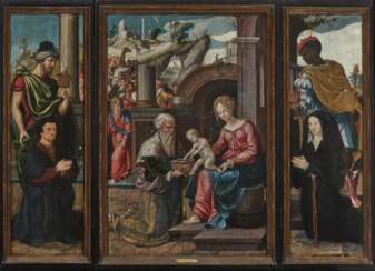 Jan van Scorel - Anbetung der Könige Triptychon.
