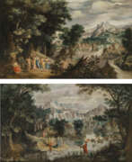 Гиллис ван Конинкслоо II. Gillis van Coninxloo, Nachfolge - Die Auffindung des Mosesknaben - Landschaft mit dem Urteil des Paris