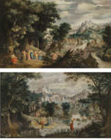 Gillis van Coninxloo, Nachfolge - Die Auffindung des Mosesknaben - Landschaft mit dem Urteil des Paris