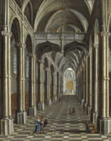 Niederlande - Kircheninterieur mit Figurenstaffage
