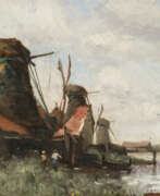 Paul Desire Trouillebert. Paul Désiré Trouillebert - Holländische Landschaft mit Mühle