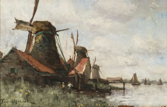Paul Désiré Trouillebert - Holländische Landschaft mit Mühle - photo 1