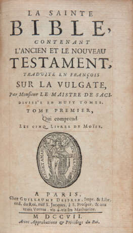 [BIBLE - PADELOUP, Antoine-Michel, relieur (1685-1758)] - Foto 4