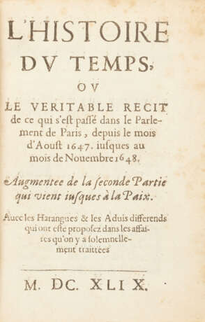 [MAZARINADE – Nicolas JOHANNÈS, sieur DU PORTAIL (m. 1663)] - Foto 2