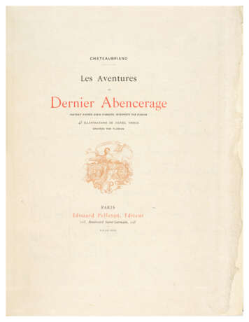 CHATEAUBRIAND, François-René, vicomte de (1768-1848), Daniel VIERGE (1851-1904) et Frédéric FLORIAN (1858-1926) - фото 2