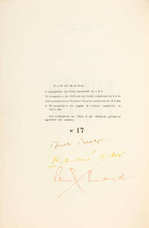 BRETON, André (1896-1966), René CHAR (1907-1988) et Paul ÉLUARD (1895-1952) - Foto 3