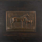 F. DILLER Relief mit Pferden, Bronze. - photo 1