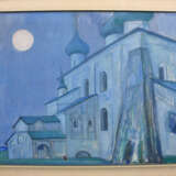 ILJA GLASUNOV, "Weisse Kirche in Kargopol (Bjelaja Notsch)", Acryl auf Leinwand, letztes Drittel 20. Jahrhundert - photo 1