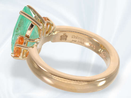 Neuwertiger handgefertigter Ring mit Smaragd von ca. 2ct, Manufaktur Schupp aus Pforzheim - photo 2