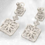 Ohrringe: außergewöhnliche Diamantohrringe mit raffiniert gefassten Baguette-Diamanten, 3,8ct - photo 4