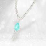 Collier "Piece Unique" mit fantastischem Paraiba-Turmalin von 22,18ct, GRS-Report - Foto 4