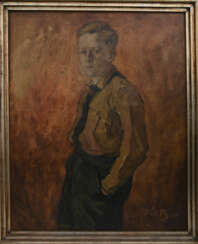 FRITZ KETZ (1903-1983), Portrait eines Jungen aus der Hitlerjugend, 1937. Gerahmt.