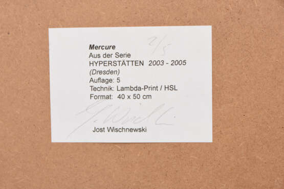 JOST WISCHNEWSKI, Mercure aus der Serie HYPERSTÄTTEN, Lambda-Print, Deutschland, 2003-2005. - фото 3