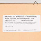 FRED STELZIG, Morgen mit Goldsaumwolke, Acryl, Aquarell, teilchenvergoldet, 1976. - Foto 4