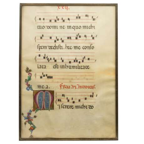 Notenhandschrift - Blatt aus einem Missale - Foto 2