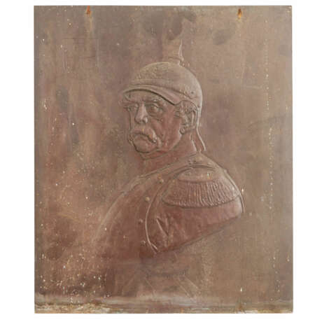 Kupferrelief mit der Darstellung Bismarcks, - Foto 1