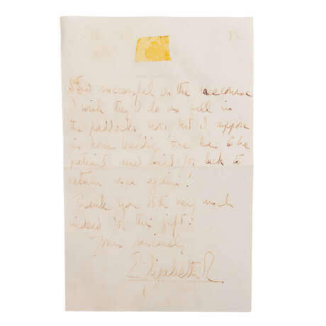 Brief von QUEEN ELISABETH II. (1926-2022) - Extrem seltener handgeschriebener - Foto 5
