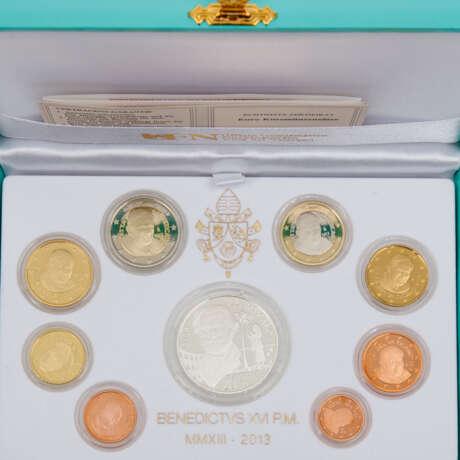 Vatikan - KMS 3,88€ 2013 mit 20€ Sondermünze aus Sterlingssilber, - Foto 2
