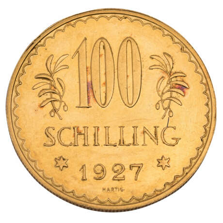 Österreich/GOLD - 100 Schilling 1927, - Foto 1