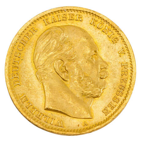 Dt. Kaiserreich /GOLD - Preussen Wilhelm I. 10 Mark 1872-A - Foto 1