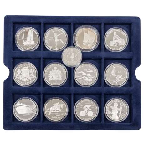 Olympische Spiele - Über 70 moderne Silbermünzen, - photo 3