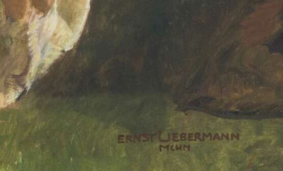 LIEBERMANN, ERNST (Langemüß bei Meiningen 1869-1960 Beuerberg/Oberbayern), "Weiblicher Akt vor einem Spiegel stehend" - фото 3