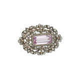 LATE 19TH CENTURY PINK TOPAZ AND DIAMOND BROOCH - photo 2