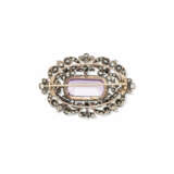LATE 19TH CENTURY PINK TOPAZ AND DIAMOND BROOCH - photo 3
