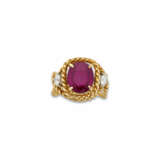 SCHLUMBERGER FOR TIFFANY & CO RUBY AND DIAMOND 'ROPE' RING - фото 2