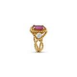 SCHLUMBERGER FOR TIFFANY & CO RUBY AND DIAMOND 'ROPE' RING - Foto 3