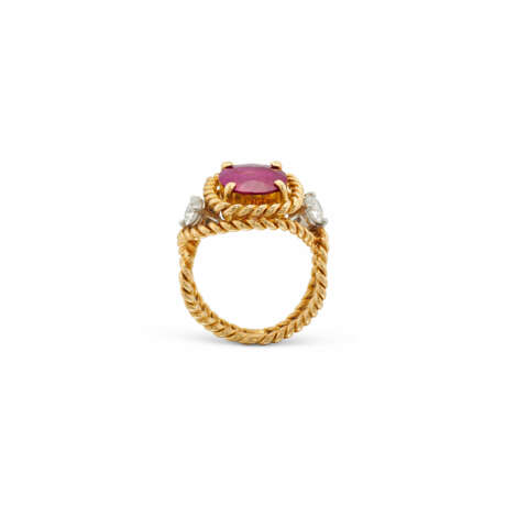 SCHLUMBERGER FOR TIFFANY & CO RUBY AND DIAMOND 'ROPE' RING - Foto 4