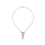 MID 20TH CENTURY NATURAL PEARL AND DIAMOND NECKLACE - photo 1