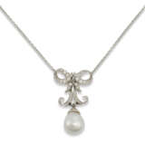 MID 20TH CENTURY NATURAL PEARL AND DIAMOND NECKLACE - фото 2