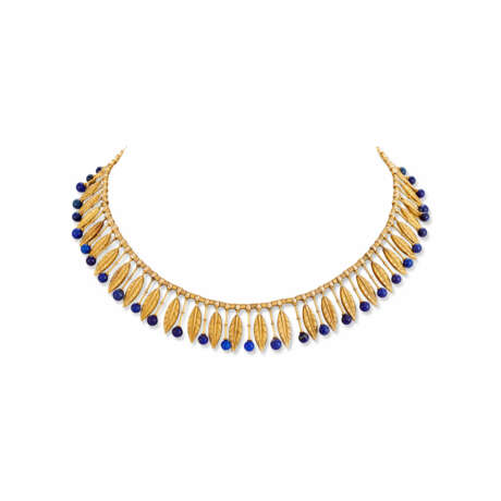 VICTORIAN ARCHAEOLOGICAL REVIVAL LAPIS LAZULI NECKLACE - фото 2