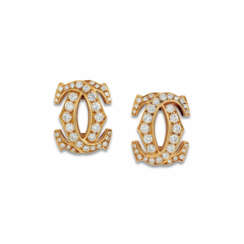 CARTIER GOLD AND DIAMOND 'PENELOPE' EARRINGS