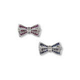 NO RESERVE | SAPPHIRE, RUBY AND DIAMOND BOW BROOCHES - photo 2