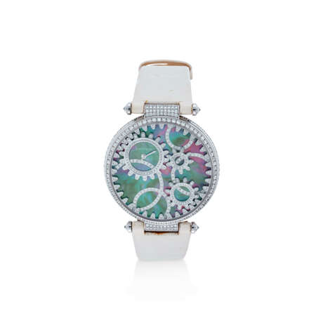 CARTIER MOTHER OF PEARL AND DIAMOND 'LIBRE TEMPS MODERNE' WRISTWATCH - Foto 1