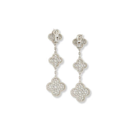VAN CLEEF & ARPELS 'MAGIC ALHAMBRA' DIAMOND EARRINGS - photo 3