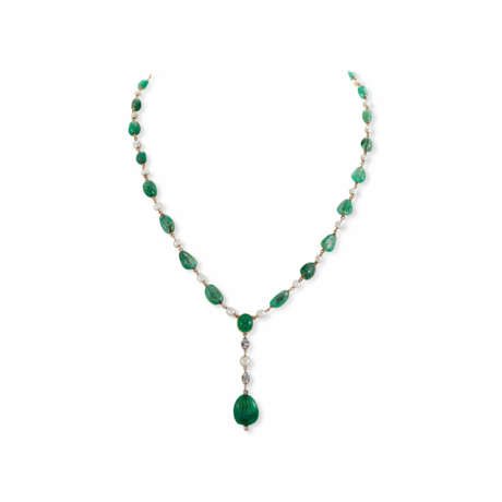 EMERALD, PEARL AND DIAMOND NECKLACE - фото 2