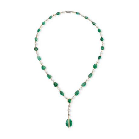 EMERALD, PEARL AND DIAMOND NECKLACE - фото 4