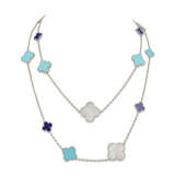 VAN CLEEF & ARPELS TURQUOISE, MOTHER OF PEARL AND LAPIS LAZULI 'MAGIC ALHAMBRA' NECKLACE - Foto 1