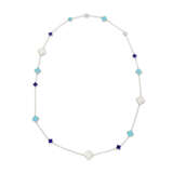 VAN CLEEF & ARPELS TURQUOISE, MOTHER OF PEARL AND LAPIS LAZULI 'MAGIC ALHAMBRA' NECKLACE - photo 4