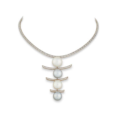 CHANEL CULTURED PEARL AND DIAMOND NECKLACE - Foto 1