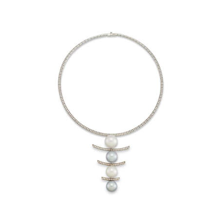 CHANEL CULTURED PEARL AND DIAMOND NECKLACE - фото 2