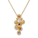 BOUCHERON GEM SET AND DIAMOND 'SHEHERAZADE' NECKLACE, EARRING AND RING SUITE - photo 2