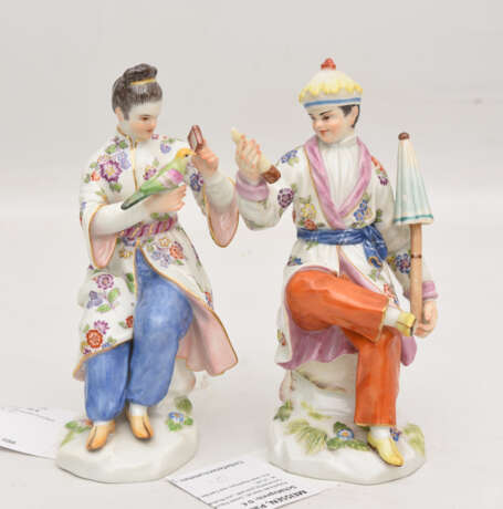 MEISSEN, Paar im Chinoisen Stil, 20. Jahrhundert - photo 1