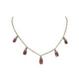 NO RESERVE | ANTIQUE GARNET, DIAMOND AND SEED PEARL NECKLACE - Foto 2