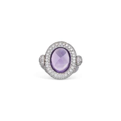 DE GRISOGONO AMETHYST, RUBY AND DIAMOND ROTATING RING - Foto 5