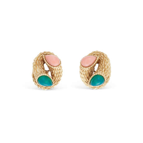 BOUCHERON CORAL AND CHRYSOPRASE 'SERPENT BOHÈME' EARRING AND RING SET - фото 5